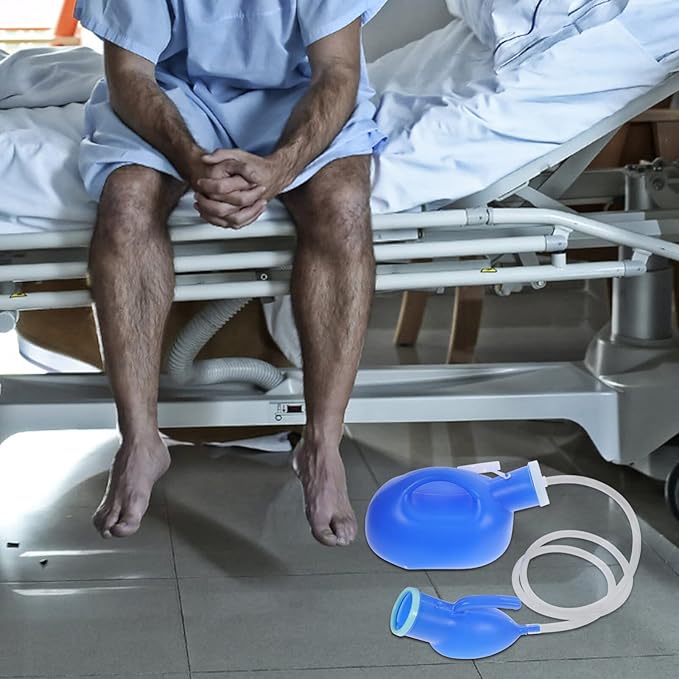 Men Urinal Bottle with Tube Portable Male Urinary Drainage Pot - Image 2