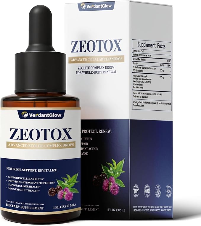 Zeolite Detox Drops for Adults & Kids, Zeolite Clinoptilolite Liquid by Unknown