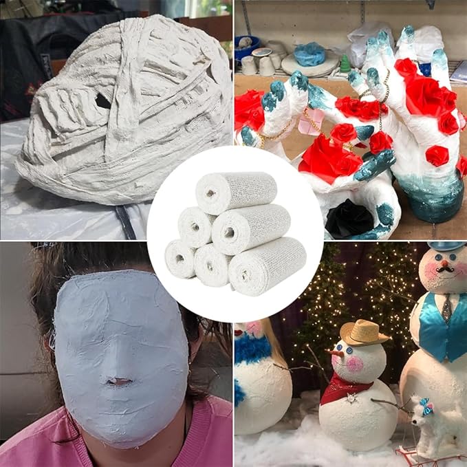 Plaster Coth Rolls 6 Pack Plaster Gauze Bandage Plaster Strip Gauze Wrap - Image 5