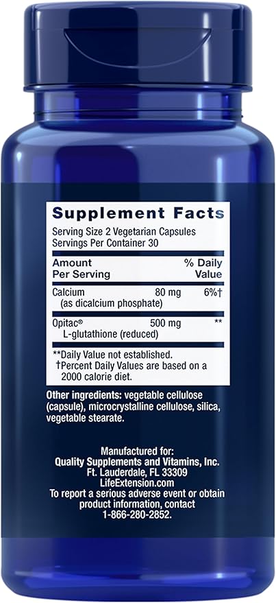 Life Extension Glutathione 500 mg – Glutathione Capsules, Antioxidant Supplement - Image 2