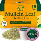 Gya Tea Co Mullein Leaf Herbal Tea Pod- Decaf Wellness Tea by GyaTeaCo