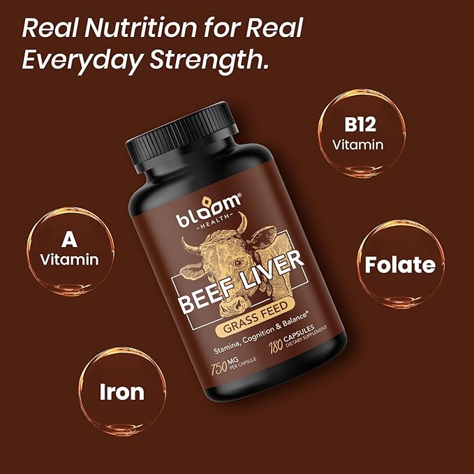 Grass Fed Beef Liver Supplement, 3000mg Bovine Liver Per Serving, Rich in - Image 5