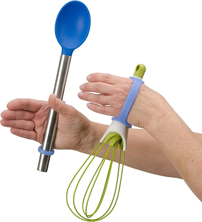 EazyHold Blue Silicone Universal Cuff, Assistive Hand Grip Holder - Image 5