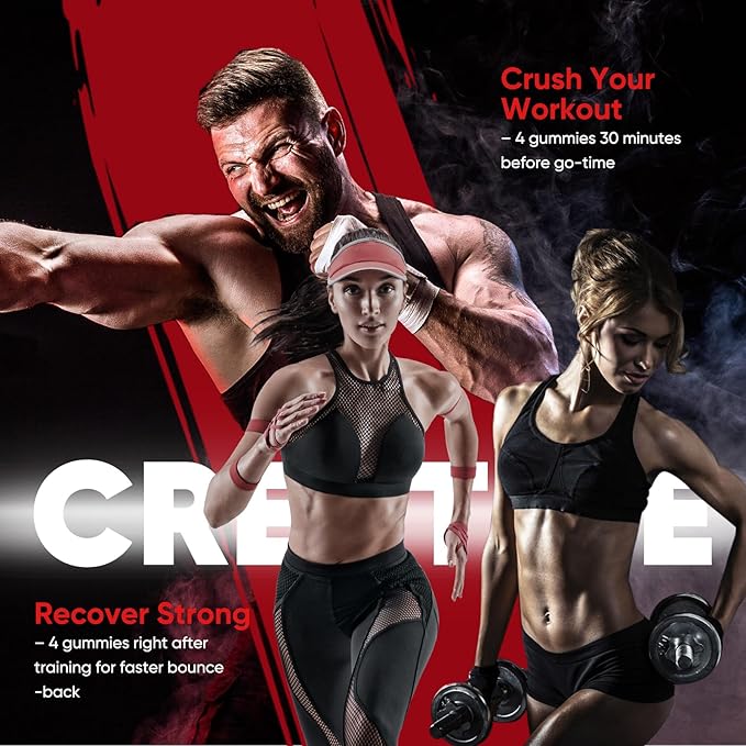 Creatine Monohydrate Gummies 5000mg – Sugar-Free Vegan Creatine Supplement - Image 6