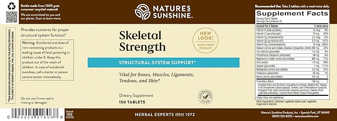 Nature's Sunshine Skeletal Strength, 150 Tablets | Bone Health Supplements - Image 4