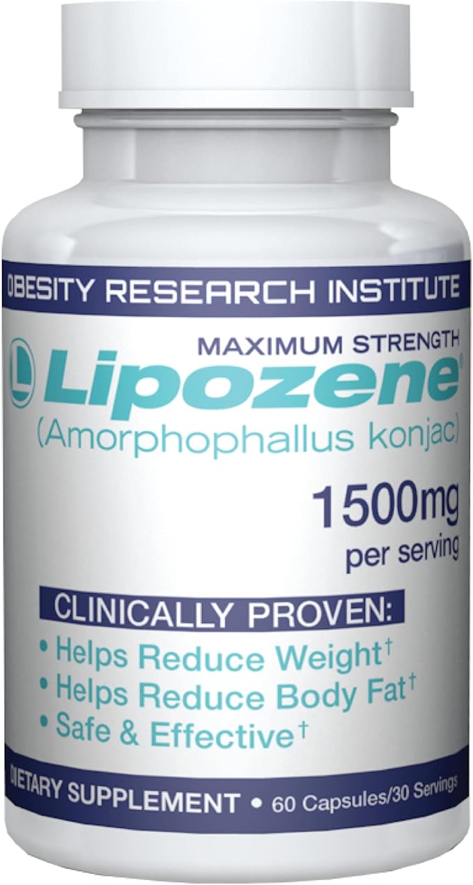 Lipozene Weight-Management Fiber Supplement, 60 Capsules | Non-Stimulant by Lipozene%C2%AE