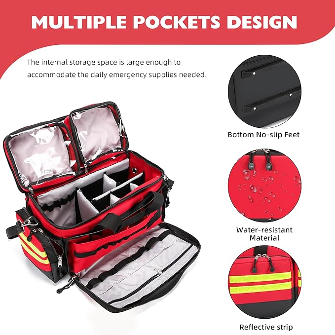 Empty Medical Bag First Aid Bag Home Health, First Aid Storage - Image 3