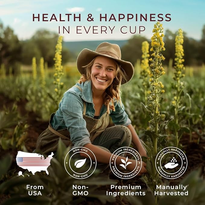 Gya Tea Co Mullein Leaf Herbal Tea Pod- Decaf Wellness Tea - Image 5