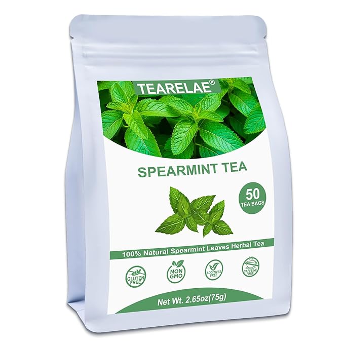 TEARELAE - Spearmint Tea - 1.5g x 50 Count - 100% Pure Spearmint Leaves - by TEARELAE