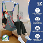 Universal Full Body Patient Lift Sling, Mesh U-Shape Transfer Sling - Image 4