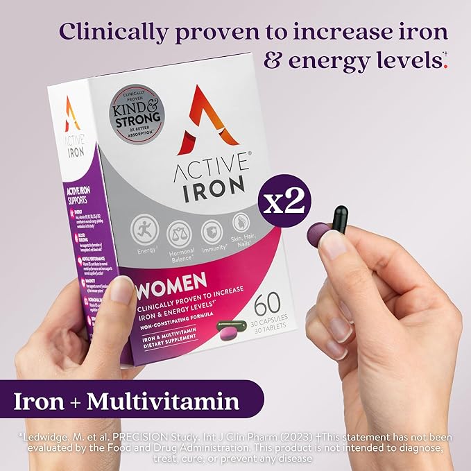 Active Iron Supplement 25mg + Multivitamin - Image 2