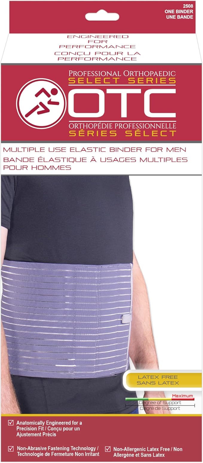 OTC Abdominal Binder for Men, Ribbed Elastic Compression, Select Series - Image 7