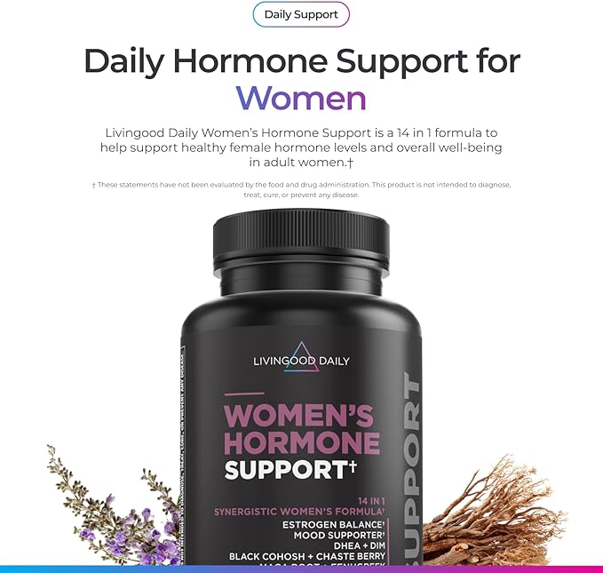 Livingood Daily Women’s Hormone Support Supplement, Estrogen Balance - Image 2