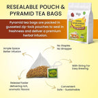VEGS Turmeric Golden Milk 60 Pyramid Tea Bags - Image 3