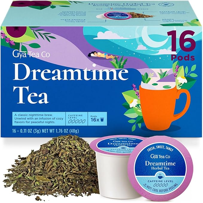 Gya Tea Co Dreamtime Herbal Tea Pod- Decaf Wellness Tea by GyaTeaCo