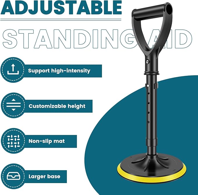 Mobility Aids Tool for Elderly, 17.3"-21.6" Height Adjustable Mobile Standing - Image 4