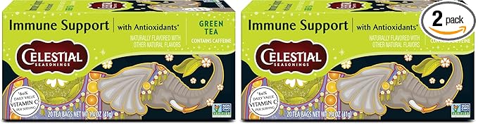 Celestial Seasonings Immune Support Green Tea 20 Tea Bags by CelestialSeasonings