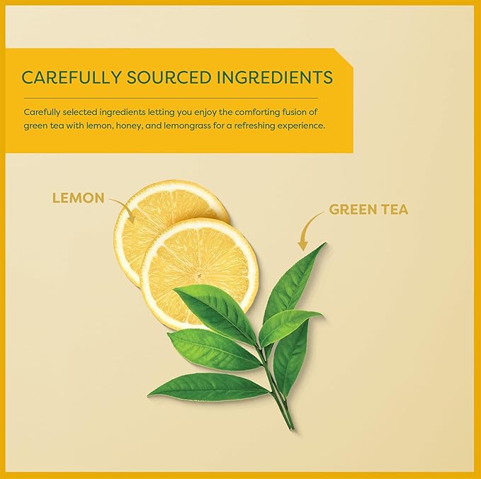Wissotzky Lemon & Honey Green Tea | Antioxidant Rich | Soothing Honey Lemon Tea - Image 3