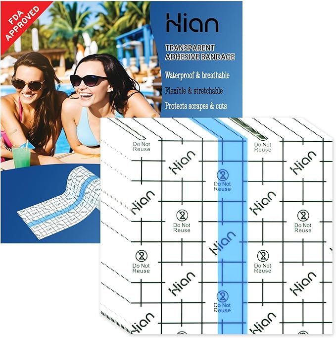 Hion Tattoo Aftercare Waterproof Bandage Transparent Film Dressing 50 Pre-Cut by Hion