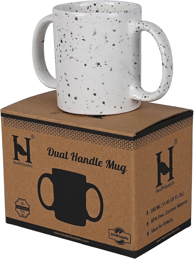 HealthGoodsIn Dual Handle Mug to Aid Tremors, 11.83 US Fl. Oz. - Image 3