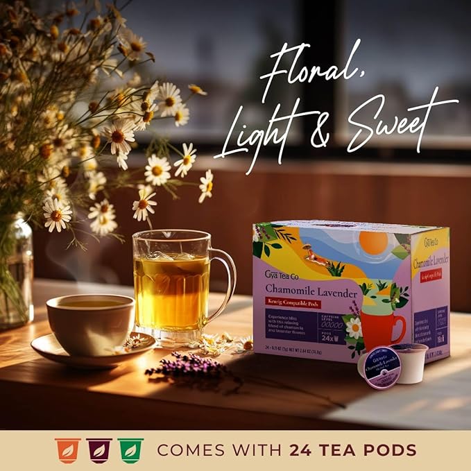 Gya Tea Co Chamomile Lavender Herbal Tea Pod- Decaf Wellness Tea - Image 2