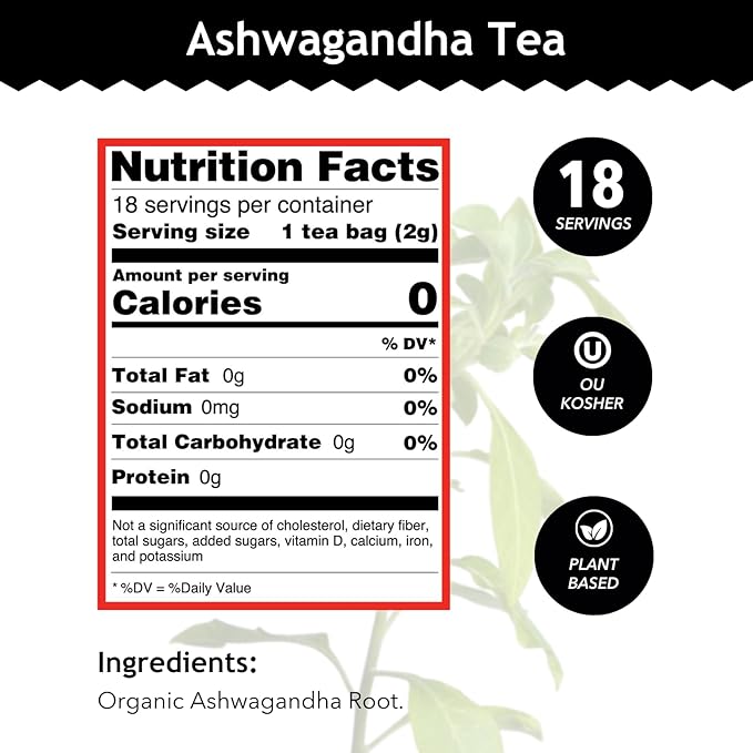 Buddha Teas - Ashwagandha Root Tea - Herbal Tea - Promote Cleansing & Wellness - Image 2