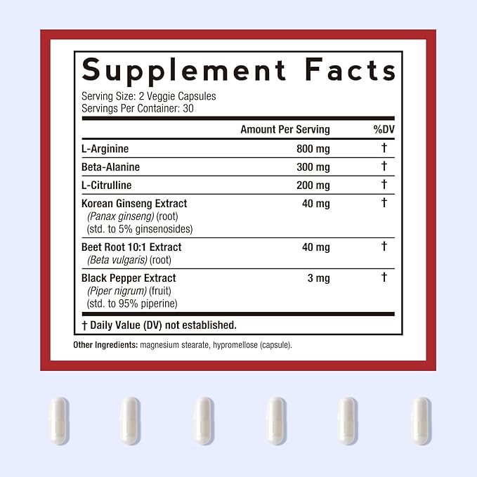 Doctor's Recipes Nitric Oxide Booster, 1380 mg, L-Arginine, L-Citrulline - Image 2