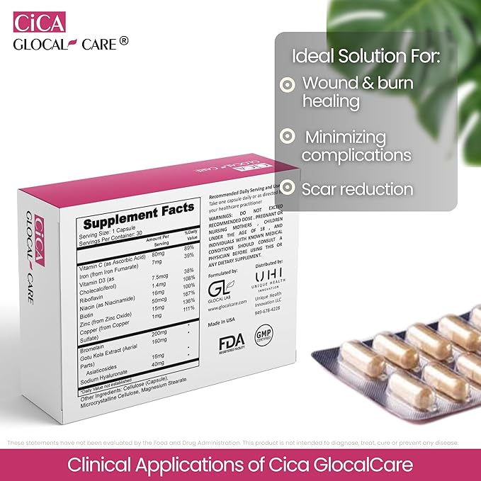 Cica GlocalCare – Clinical-Grade Skin Recovery Supplement – Supports Tissue - Image 2