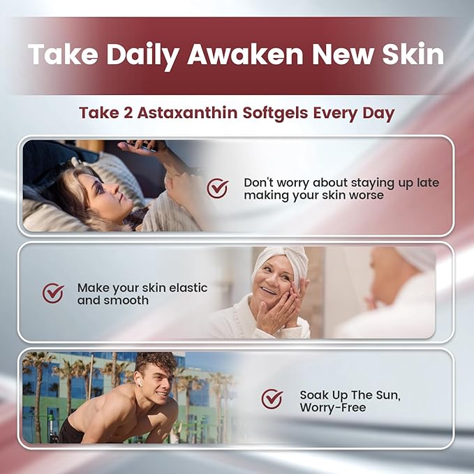 10 in 1 Astaxanthin Supplements 12mg, 12 Month Supply, Astaxantina Antioxidant - Image 7