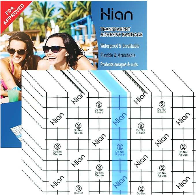 Hion Wound Dressing 50 Pre-Cut Sheets 6 x 4 Inch Tattoo Cover Up Tape Second by Hion