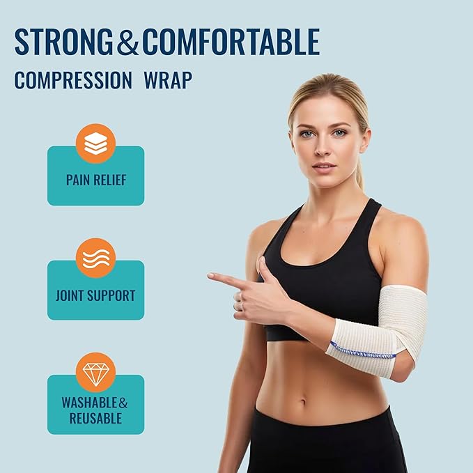 Elastic Bandage Wrap, 6 Pack（2×2", 2×4"） Compression Bandage - Image 7