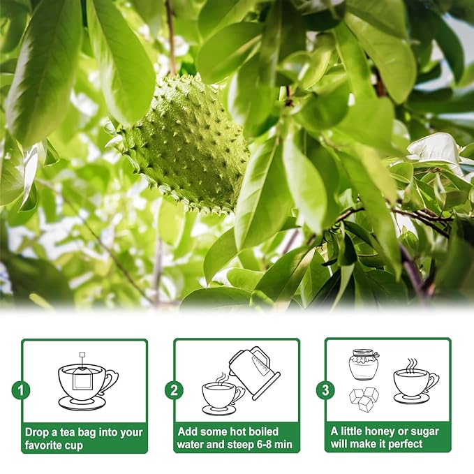 TEARELAE - Soursop Leaves Tea - 1.5g x 50 Count - 100% Pure Soursop Graviola - Image 5