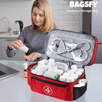 BAGSFY Travel Medicine Bag Organizer, Medical Bag Empty, Pill Bottle Organizer - Image 7