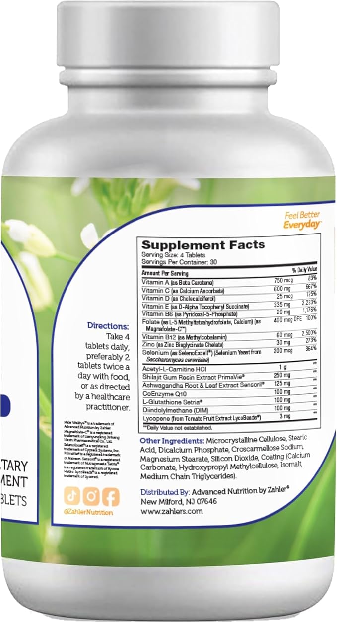 Zahler Male Vitality+ and Fertility Supplements, Male Formula Supporting Energy - Image 2