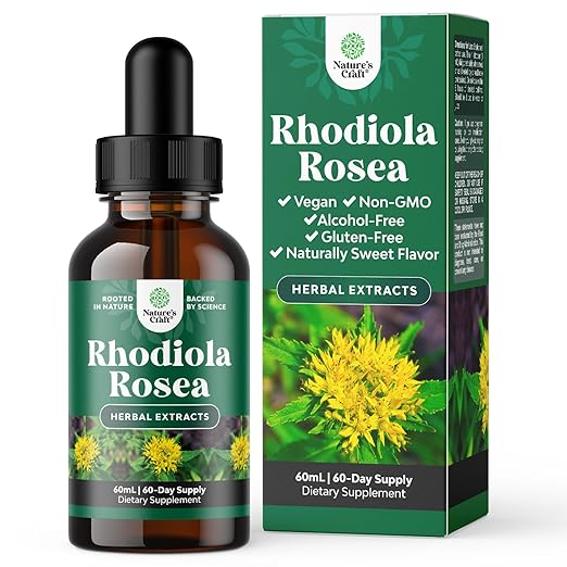 Natures Craft High Potency Rhodiola Rosea Tincture -Liquid Rhodiola Supplement by NaturesCraft