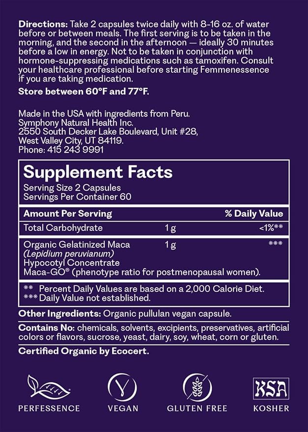 Femmenessence® MacaPause® – Clinically Proven Postmenopausal Organic Vegan - Image 5