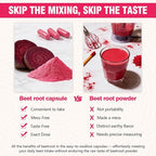 20:1 Organic Beet Root Capsules, 1800 mg Beet Supplement 150mg BP Grape Extract - Image 7