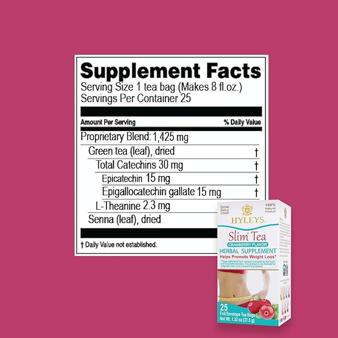Hyleys Slim Tea Cranberry Flavor - Image 2