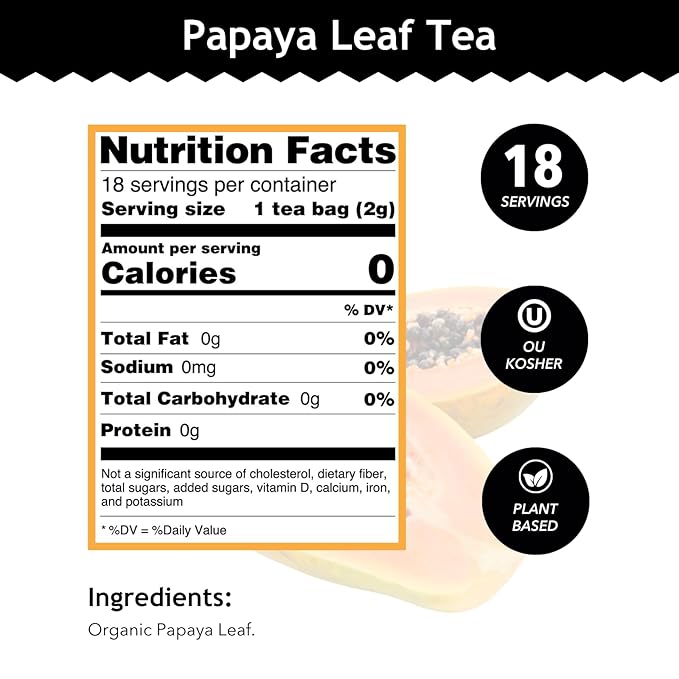 Buddha Teas Organic Papaya Leaf Tea - Image 3