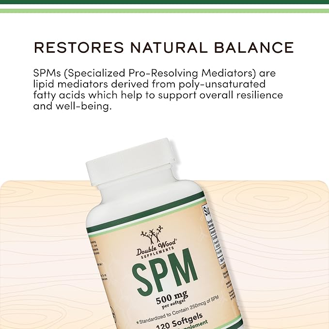 SPM Max 120 Softgels, 500mg by Double Wood - Image 4