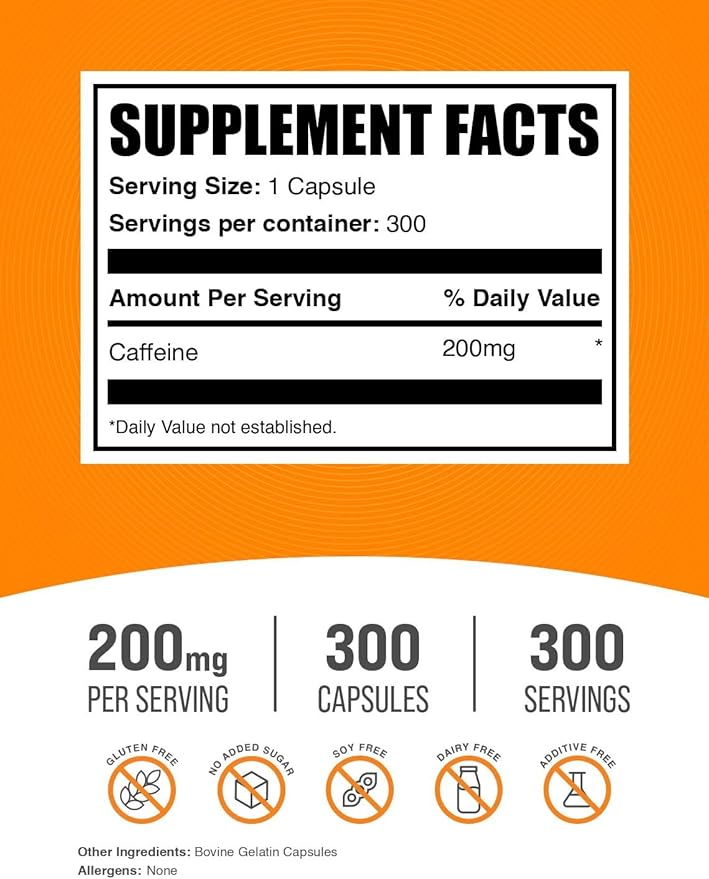 BulkSupplements.com Caffeine Capsules - Image 2