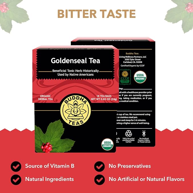Buddha Teas Organic Goldenseal Tea - Image 2
