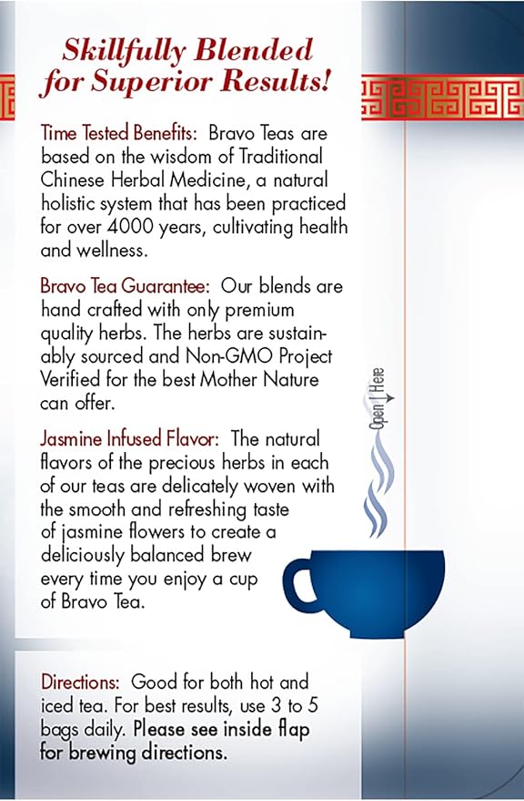 Bravo Tea Sleep & Renew Herbal Tea Caffeine Free, 20 Tea Bags - Image 9