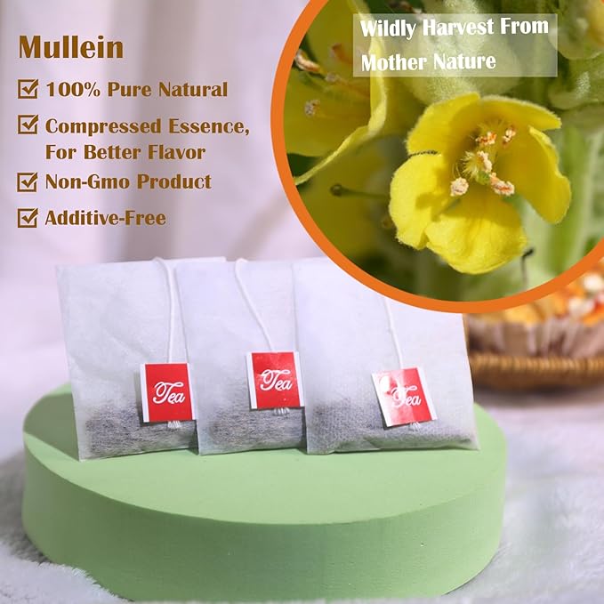 TEARELAE - Mullein Tea Bags For Lungs - 2.65 oz/75g - 100% Pure Natural Premium - Image 3