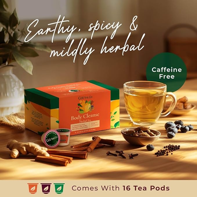 Gya Tea Co Body Cleanse Herbal Tea Pod- Decaf Wellness Tea - Image 3