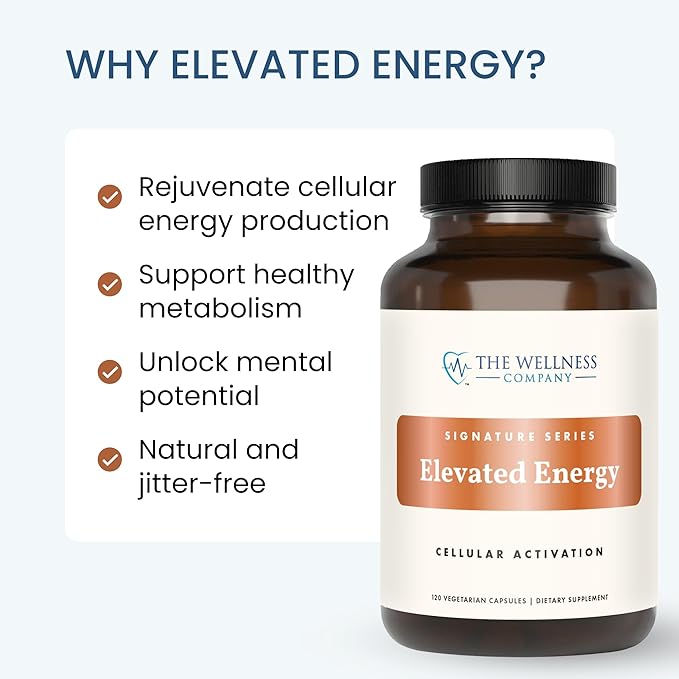 The Wellness Company Elevated Energy | 120 Capsules | Natural Energy Booster - Image 5