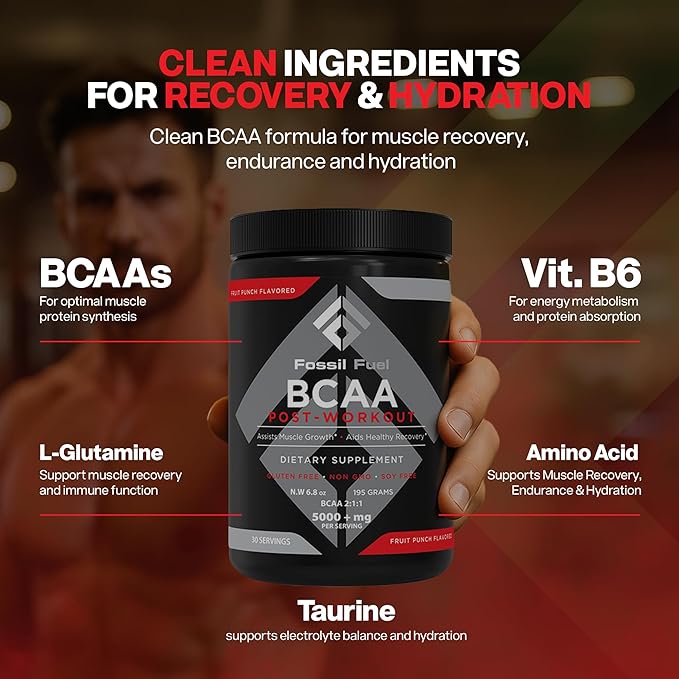 Fossil Fuel Sugar-Free BCAA Powder – Post-Workout Muscle Recovery - Image 2