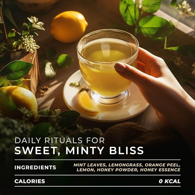Gya Tea Co Honey Citrus Mint Herbal Tea Pod- Decaf Wellness Tea - Image 4