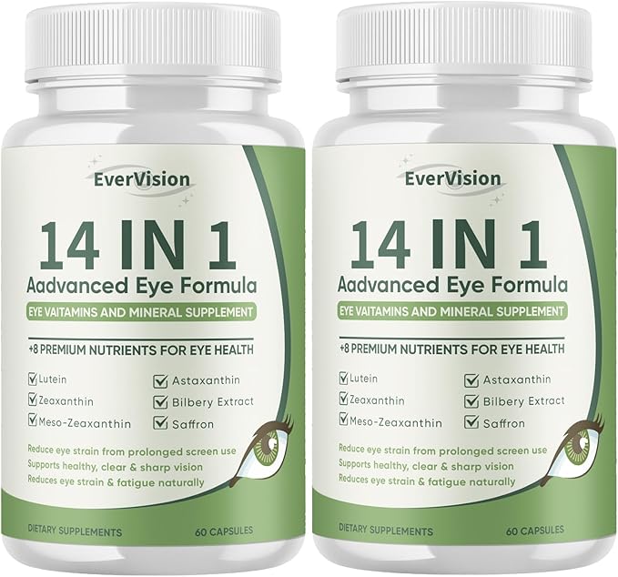 Evervision 14 in 1 Advanced Eye Formula, Eye Vitamin and Mineral Supplement by wuliao