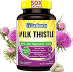 Milk Thistle, 50X Concentrated Seed Extract, 80% Silymarin, Liver Support by Surebounty
